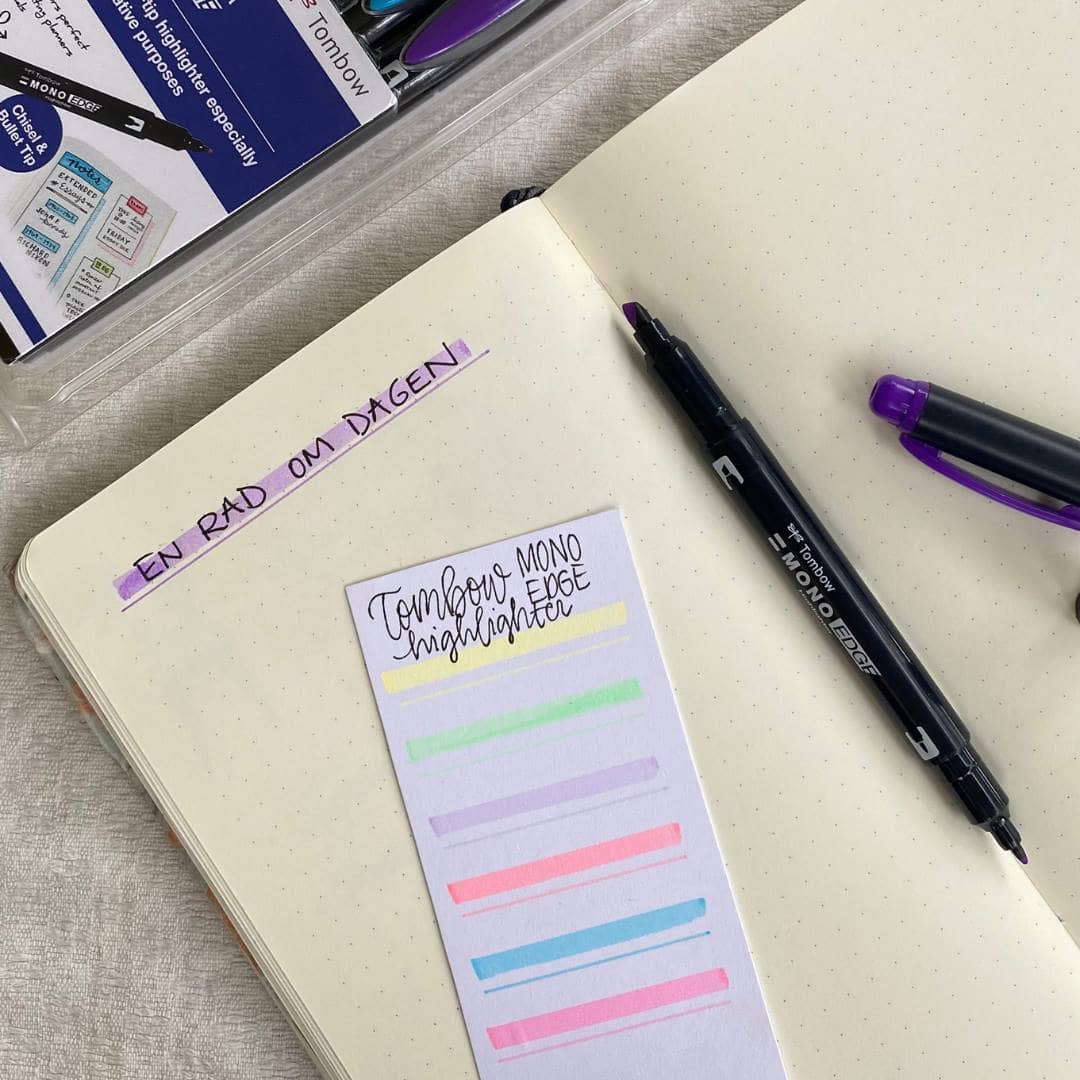 Highlighter Mono Edge Överstrykningspennor 6 - pack - 3 - Tombow - Tidformera