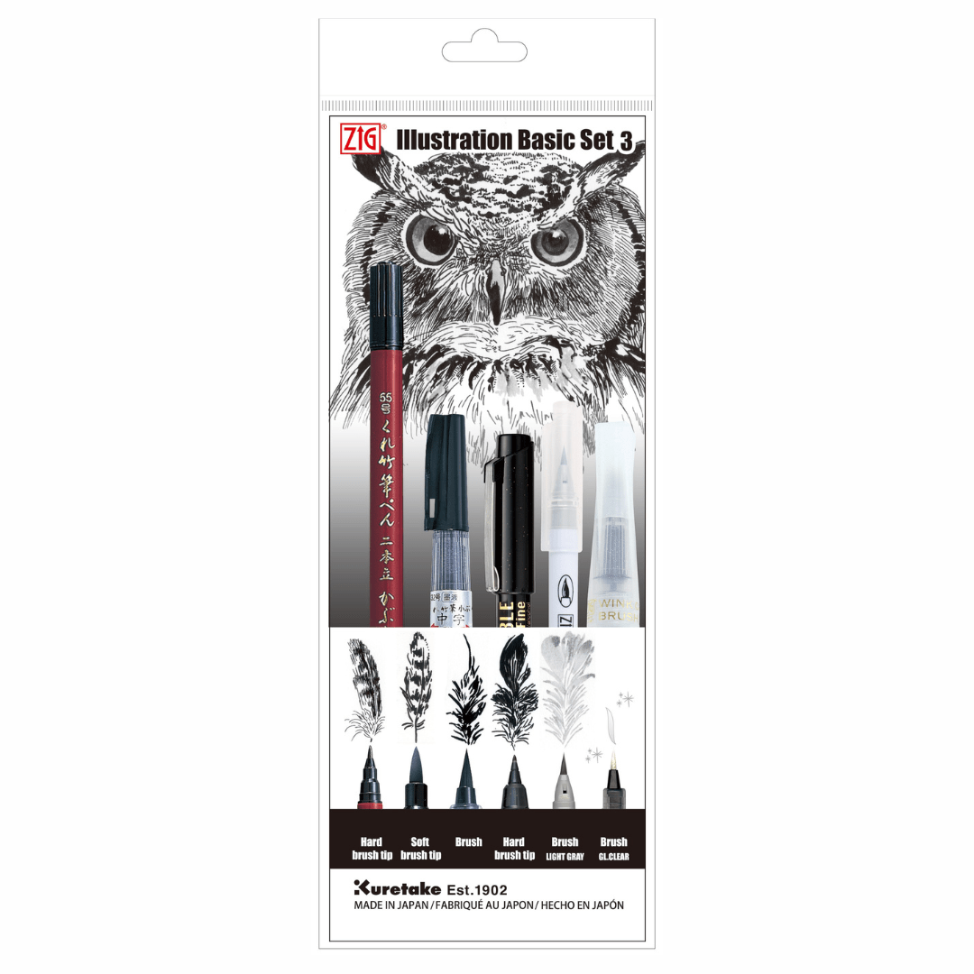 ILLUSTRATION Basic set 3 - 1 - ZIG Kuretake - Tidformera