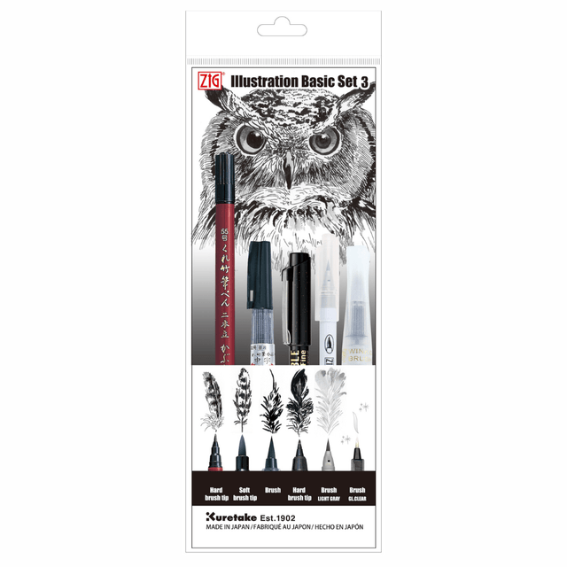 ILLUSTRATION Basic set 3 - 1 - ZIG Kuretake - Tidformera