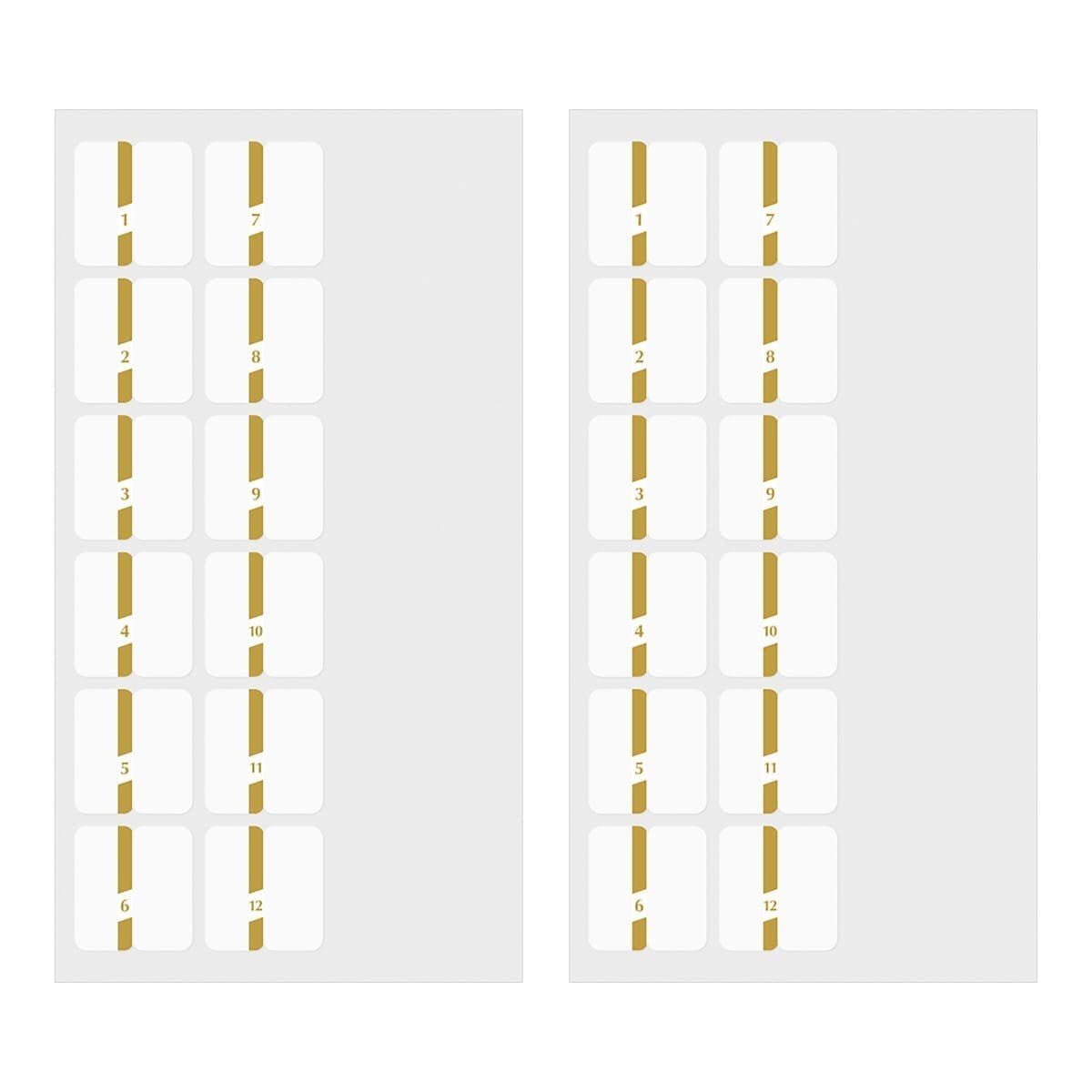 Index Chiratto Stickers - Chiratto Number Gold - Midori - Tidformera