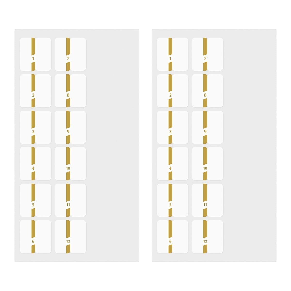 Index Chiratto Stickers - Chiratto Number Gold - 2 - Midori - Tidformera