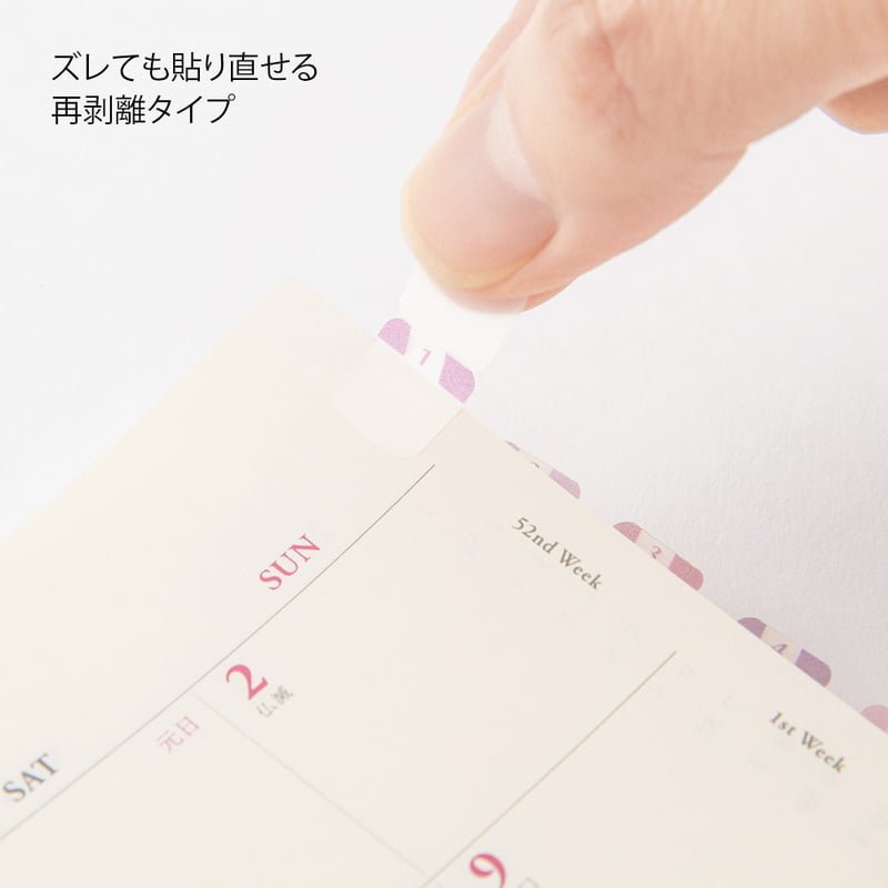 Index Chiratto Stickers - Number Pink - 3 - Midori - Tidformera