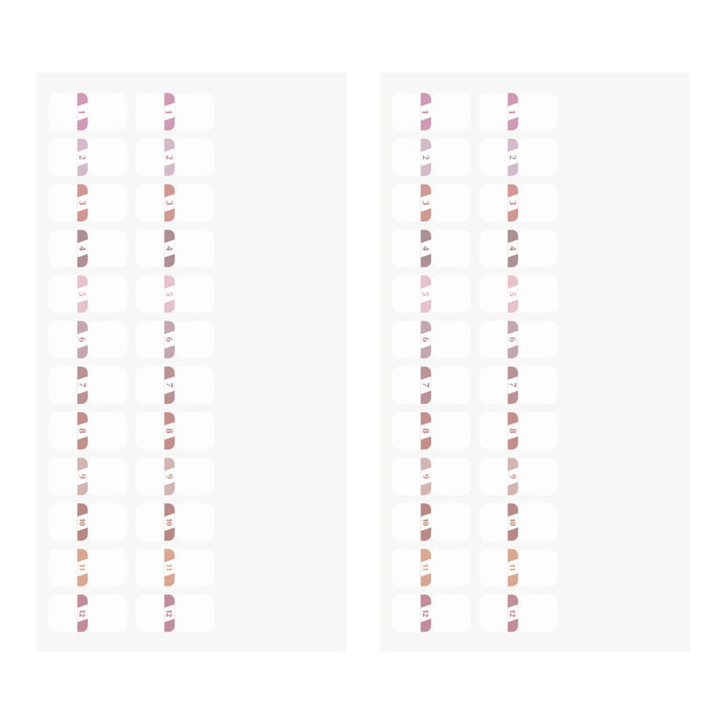Index Chiratto Stickers - Number Pink - 4 - Midori - Tidformera