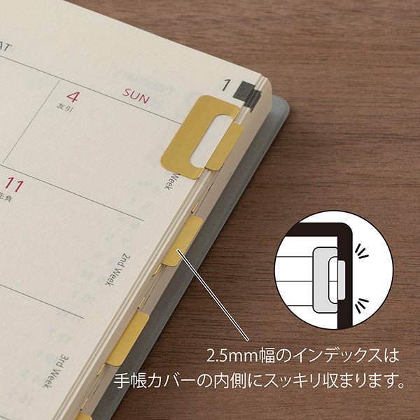 Index clips Chiratto Medium - Mässing - 4 - Midori - Tidformera