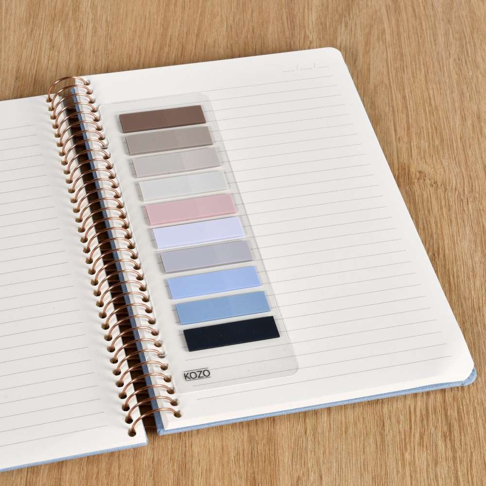 Index tabs 10 färger - Beach - 3 - Kozo - Tidformera