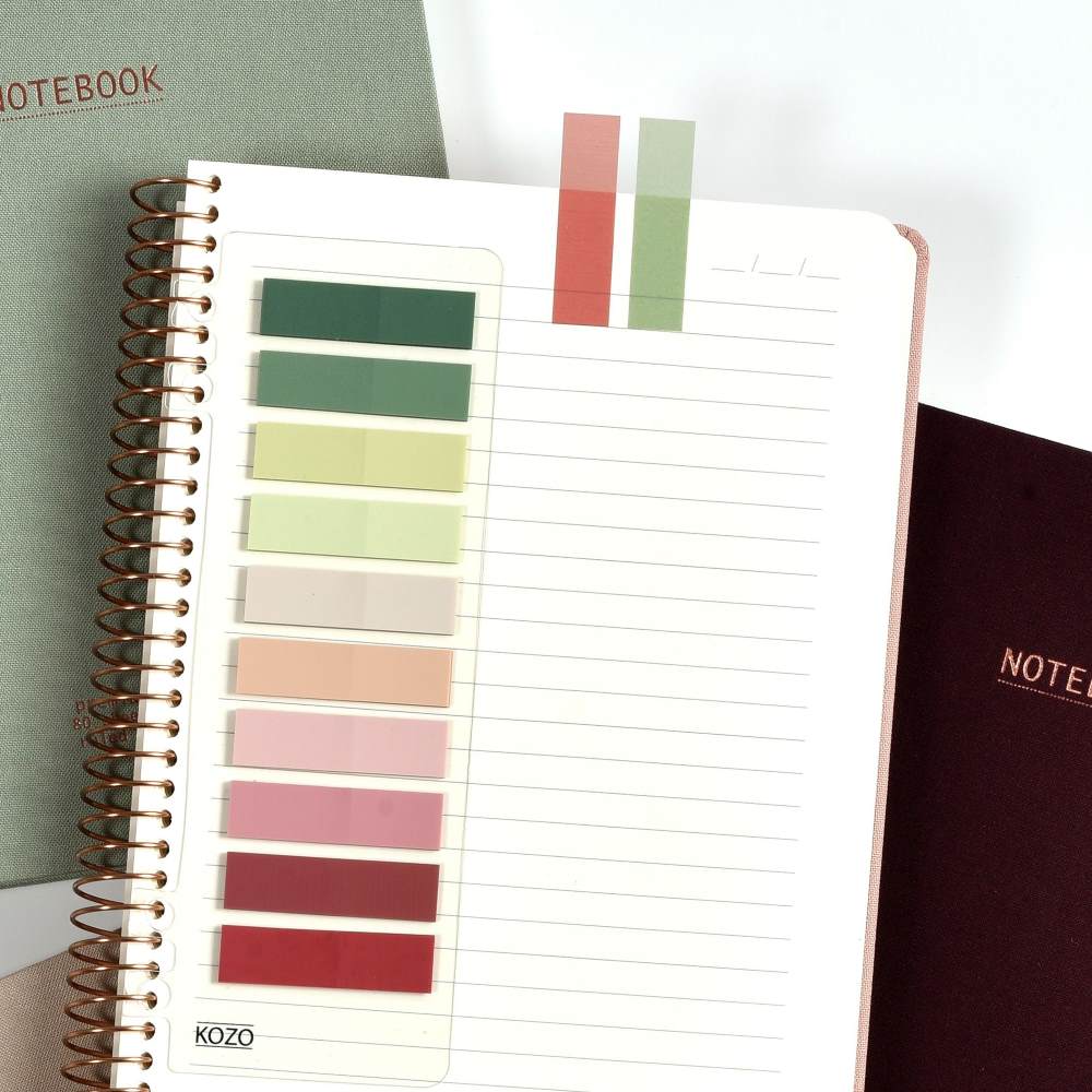 Index tabs 10 färger - Blush - 2 - Kozo - Tidformera