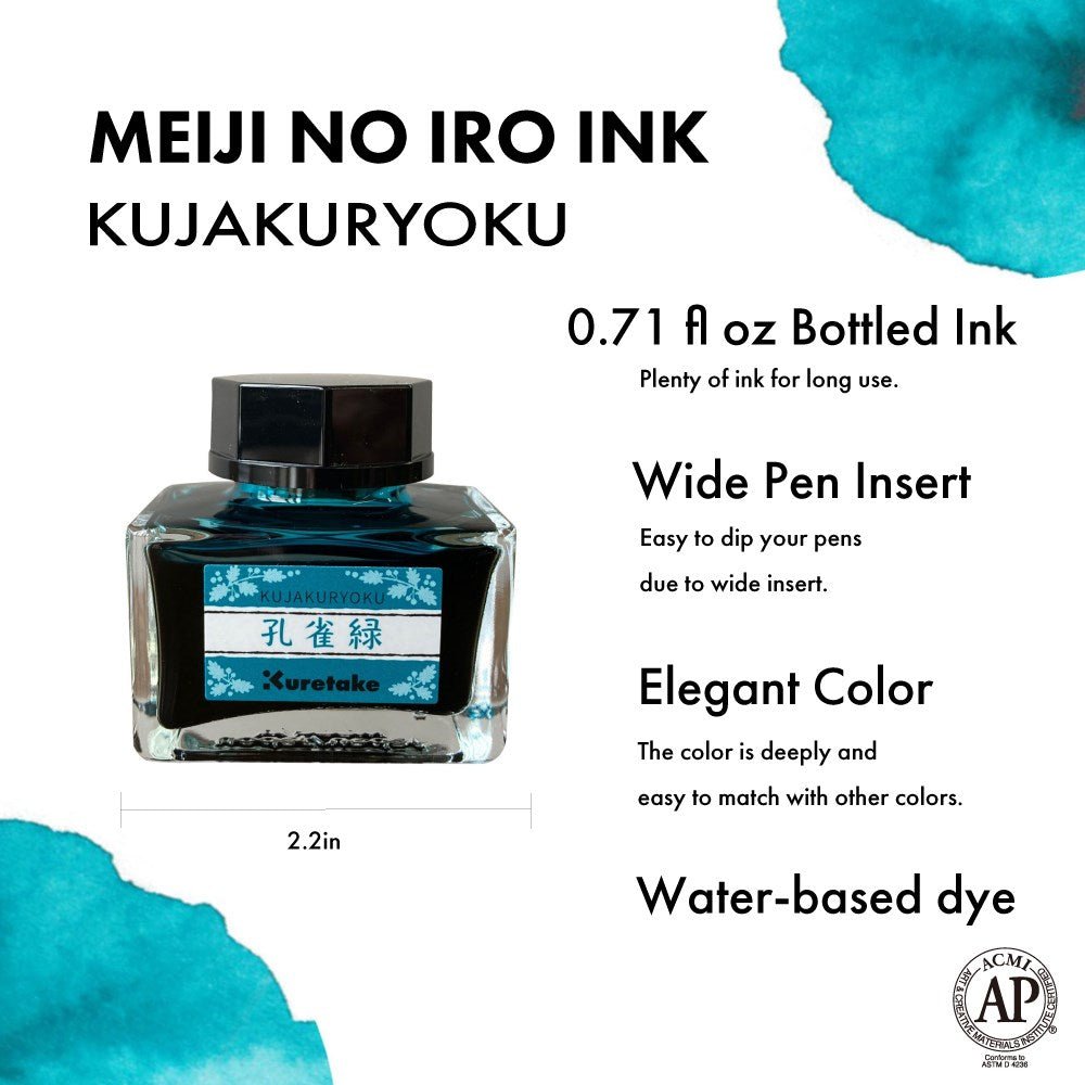 Ink café MEIJI NO IRO - KUJAKURYOKU - 3 - ZIG Kuretake - Tidformera