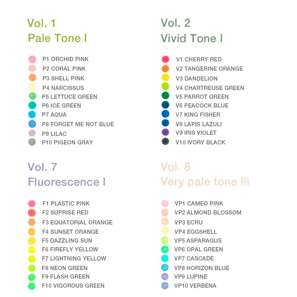 Irojiten Färgpennor 10 - pack Vol. 1 Pale tone 1 - 3 - Tombow - Tidformera