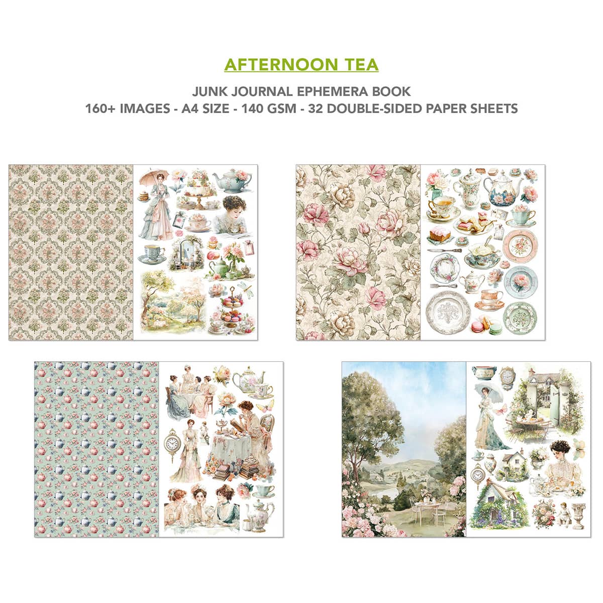 Junk Journal & Ephemera book - Afternoon Tea - 4 - Ciao Bella - Tidformera