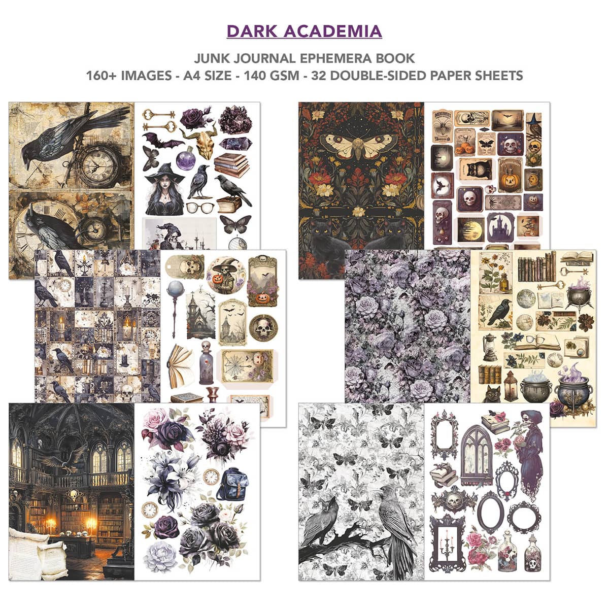 Junk Journal & Ephemera book - Dark Academia - 3 - Ciao Bella - Tidformera