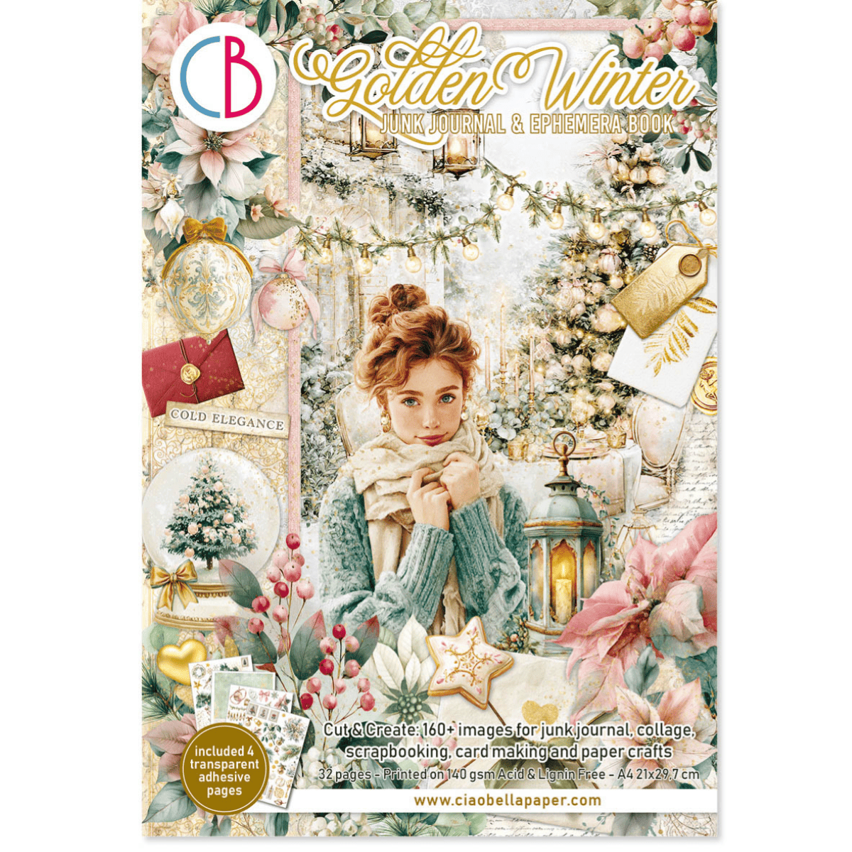 Junk Journal & Ephemera book - Golden Winter - 1 - Ciao Bella - Tidformera