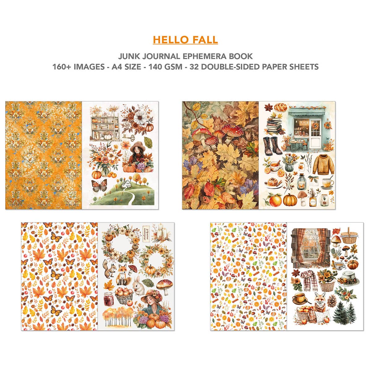 Junk Journal & Ephemera book - Hello Fall - 4 - Ciao Bella - Tidformera