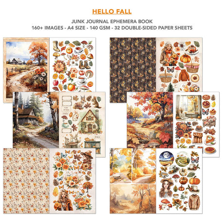 Junk Journal & Ephemera book - Hello Fall - 2 - Ciao Bella - Tidformera
