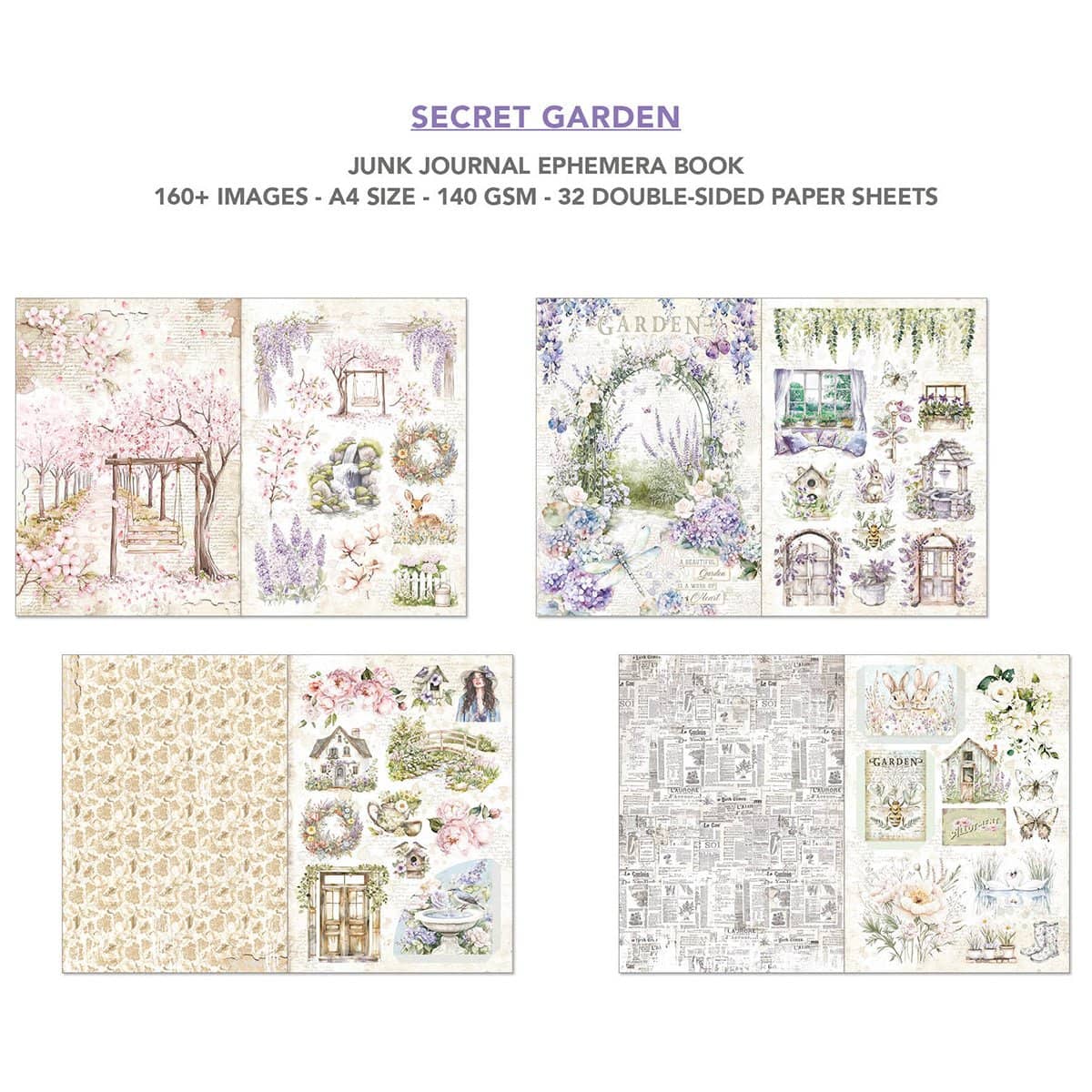 Junk Journal & Ephemera book - Secret garden - 4 - Ciao Bella - Tidformera