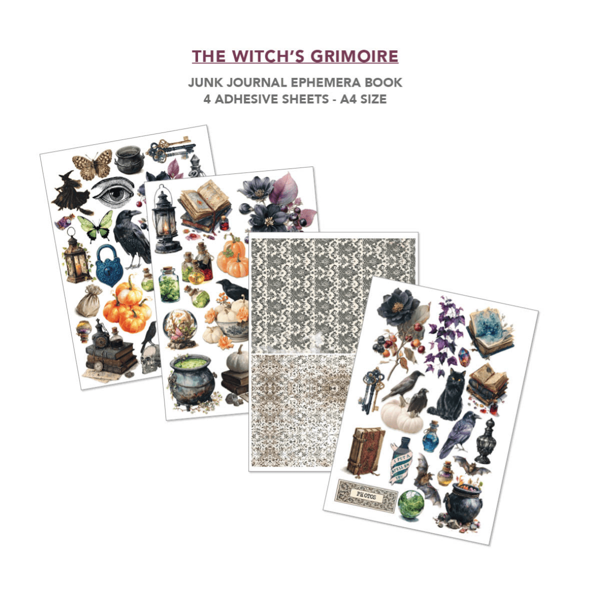Junk Journal & Ephemera book - The Witch's grimoire - 5 - Ciao Bella - Tidformera