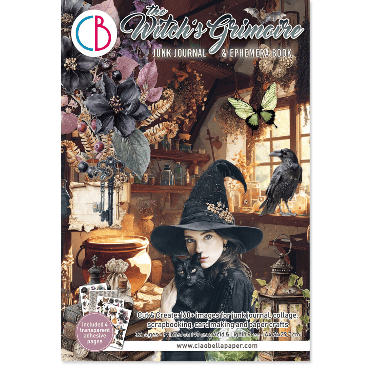 Junk Journal & Ephemera book - The Witch's grimoire - 1 - Ciao Bella - Tidformera
