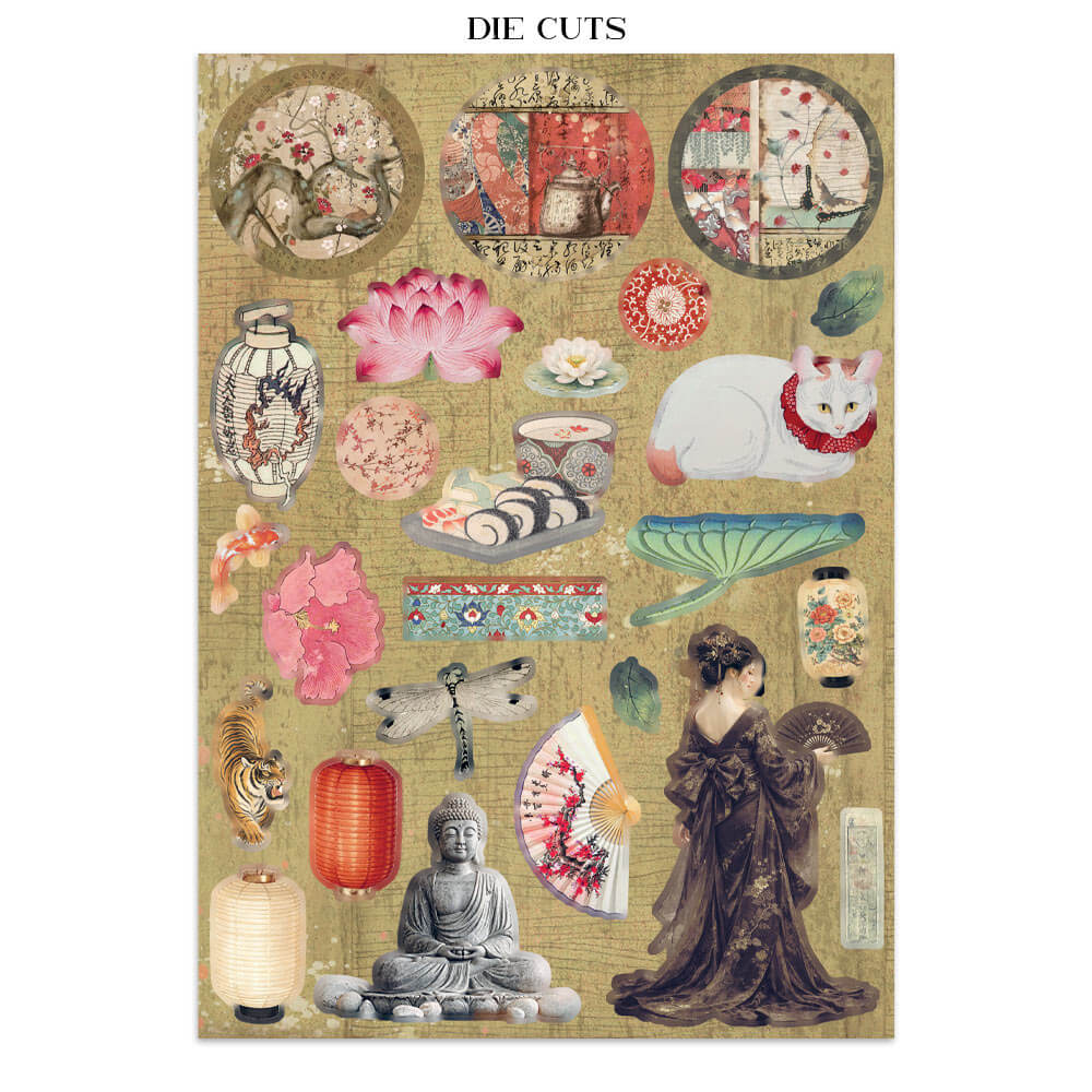 Junk Journal - Oriental Garden - 14 - Stamperia - Tidformera