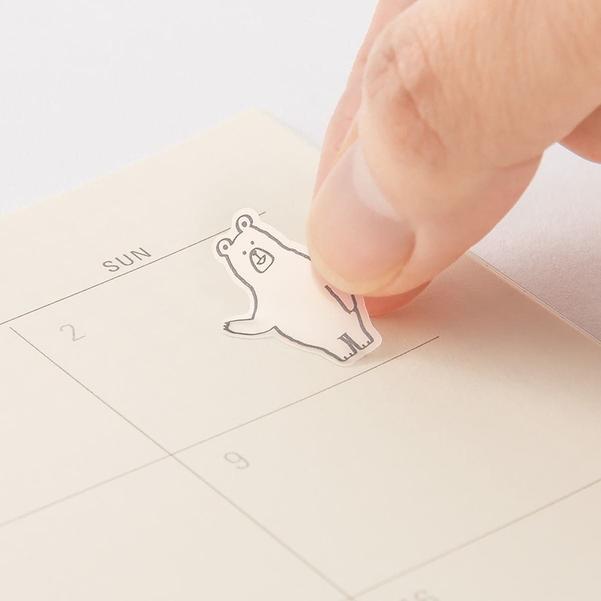 Kalenderstickers Djurtema - Forest animals - 3 - Midori - Tidformera