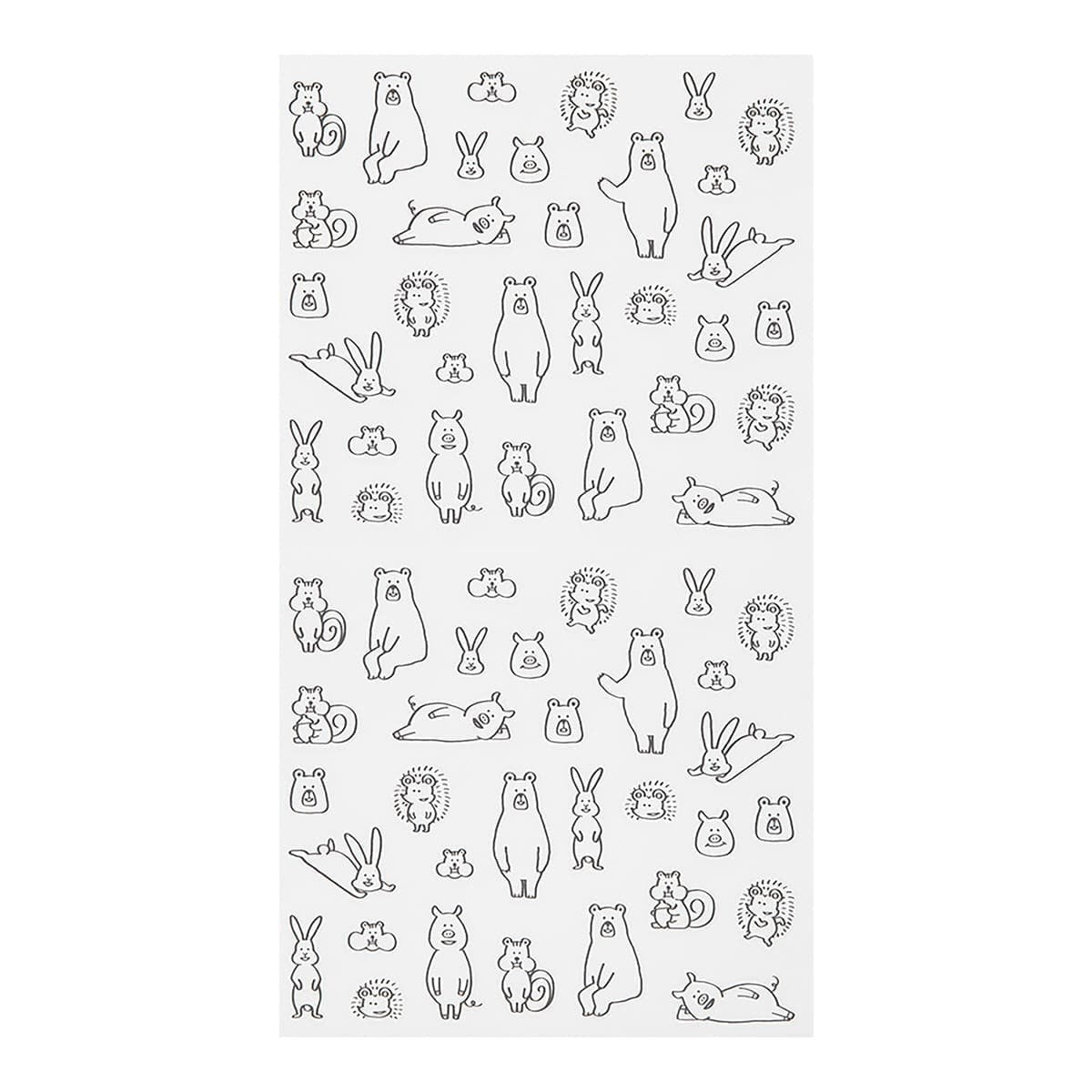 Kalenderstickers Djurtema - Forest animals - 2 - Midori - Tidformera
