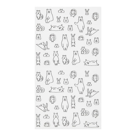 Kalenderstickers Djurtema - Forest animals - 2 - Midori - Tidformera