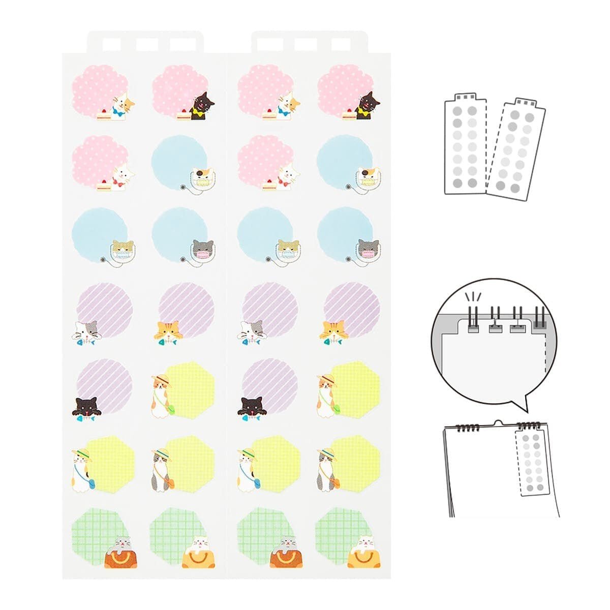 Kalenderstickers Moln - Cat L - 3 - Midori - Tidformera