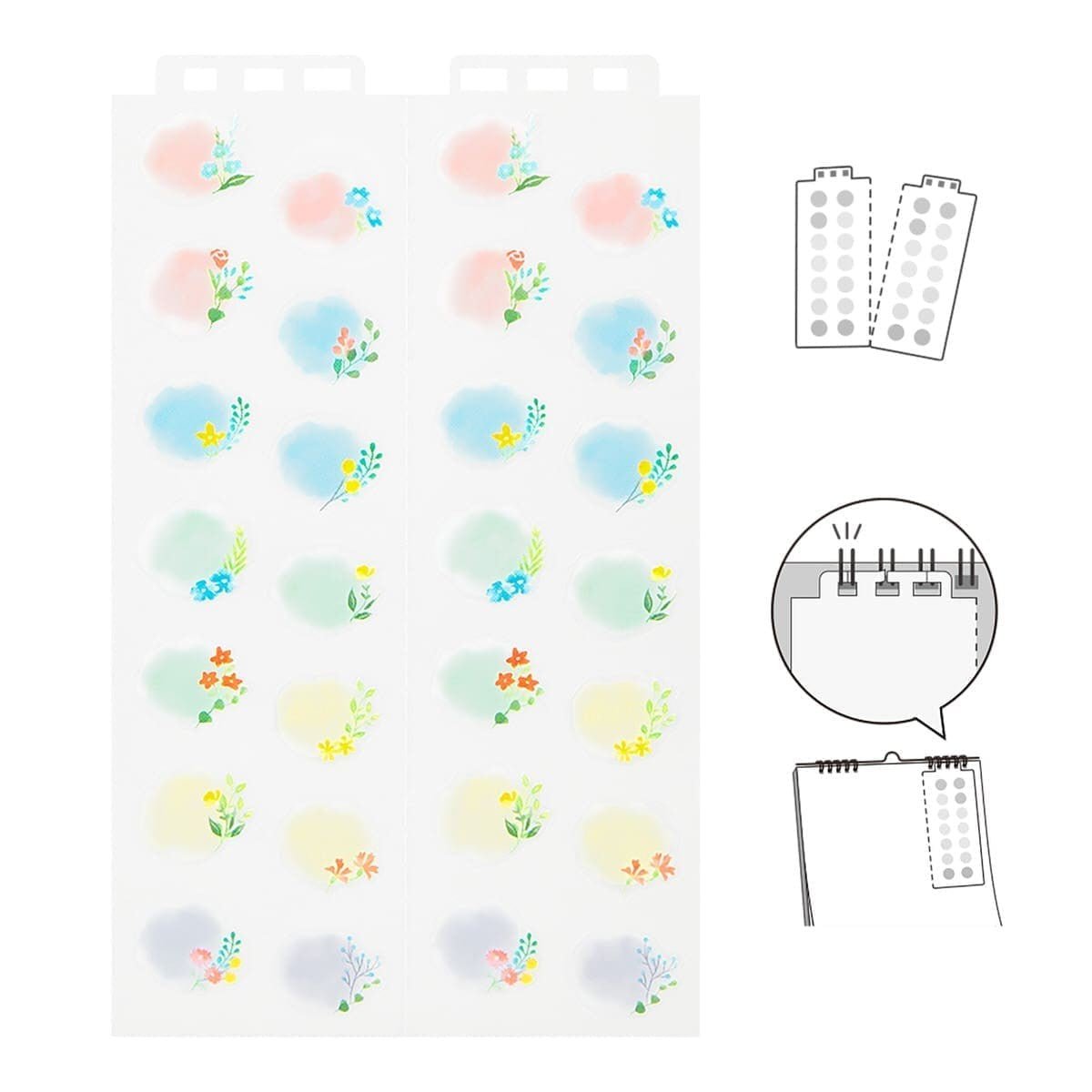 Kalenderstickers Moln - Flower L - 3 - Midori - Tidformera