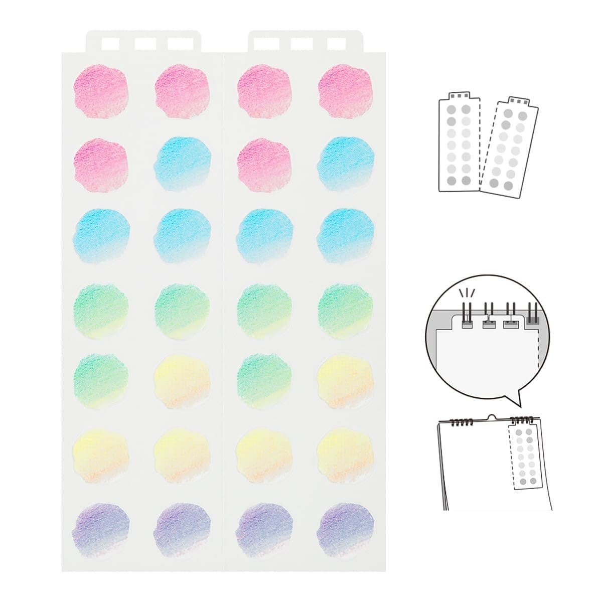 Kalenderstickers Moln - Gradient L - 3 - Midori - Tidformera