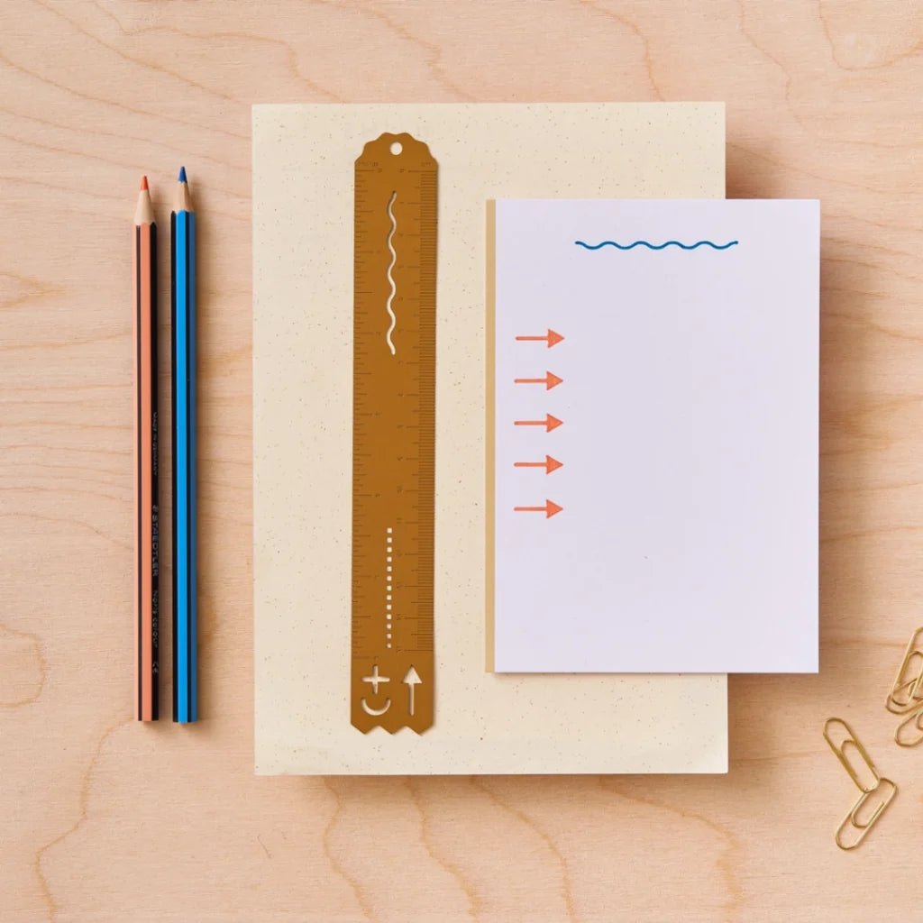 Linjal stencil Brass - 3 - Another Studio UK - Tidformera