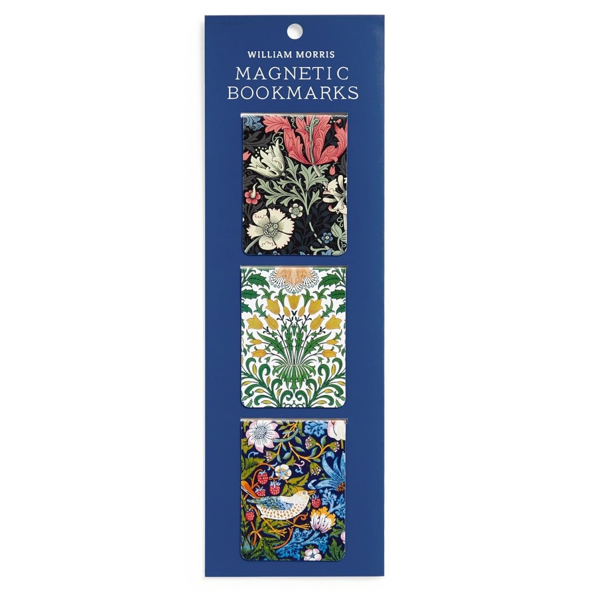 Magnetic bookmarks - William Morris från Galison. Förpackning med tre stycken bokm - Tidformerarken som har olika motiv från William Morris.