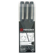Mangaka Fineliner 3 - pack Svart - 1 - ZIG Kuretake - Tidformera