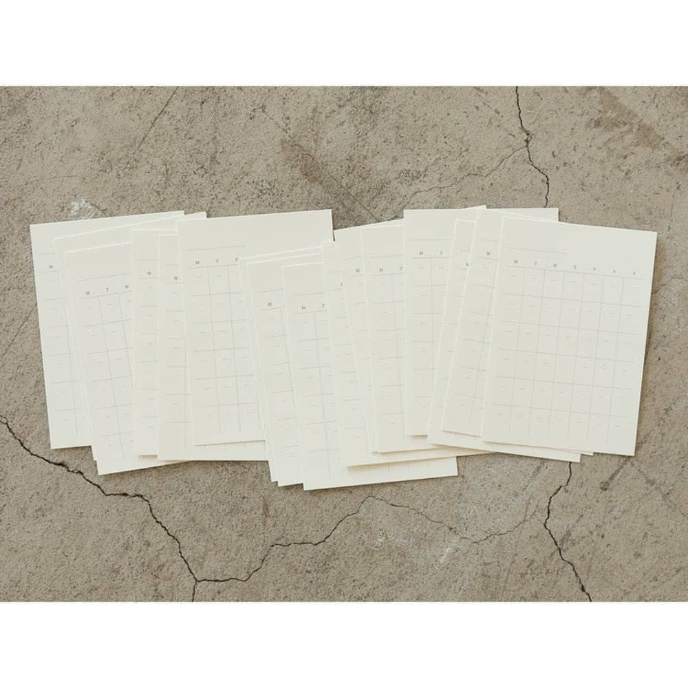 MD Diary Sticker Free - 6 - Midori - Tidformera