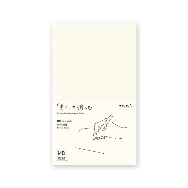 MD Notebook B6 Slim - Blank. Olinjerad anteckningsbok i B6 från Midori - Tidformera