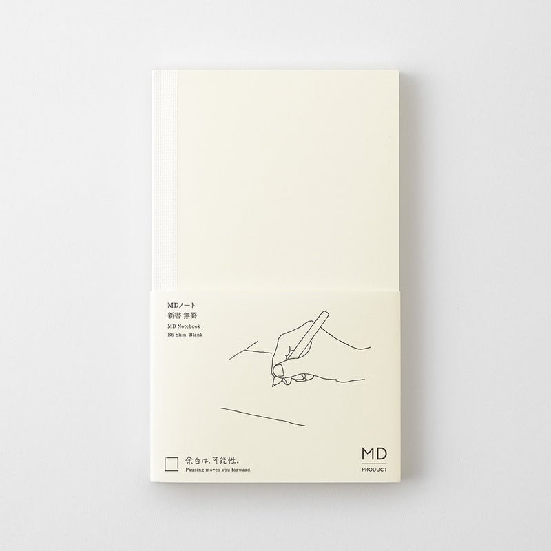 MD Notebook B6 Slim - Blank - 10 - Midori - Tidformera
