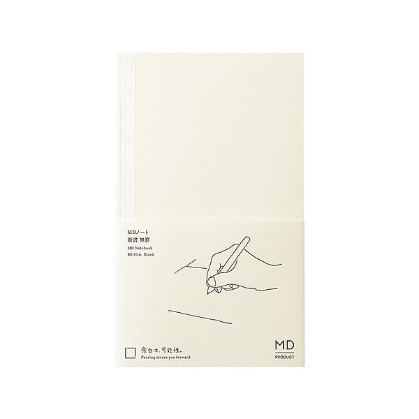 MD Notebook B6 Slim - Blank - 1 - Midori - Tidformera