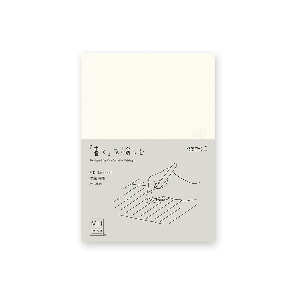 MD Notebook B6 Slim - Lined. Linjerad anteckningsbok från Midori - Tidformera