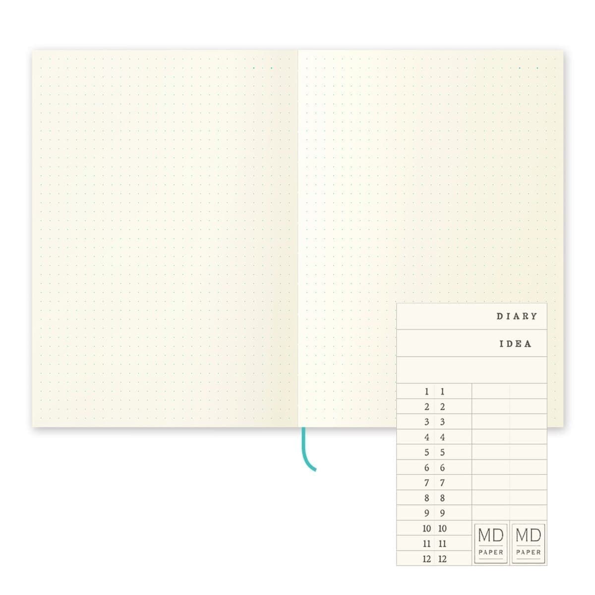 MD Notebook Journal A5 Dotted - 192 pages - 3 - Midori - Tidformera
