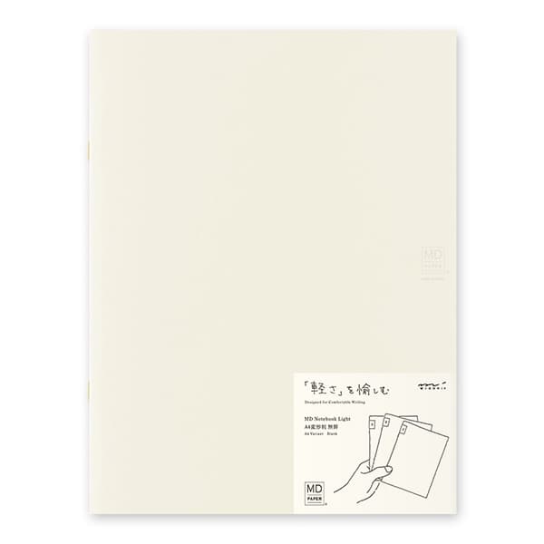 MD Notebook Light - Skrivhäfte - 3 - pack A4 - Blank - 1 - Midori - Tidformera