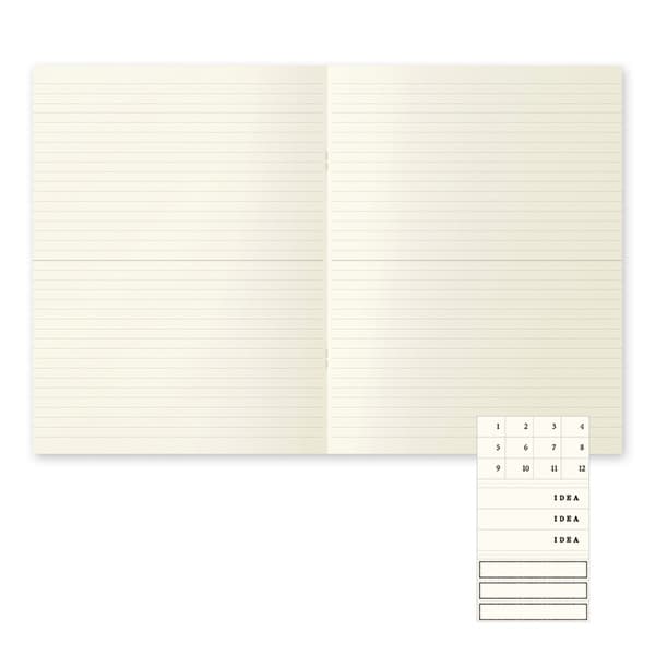 MD Notebook Light - Skrivhäfte - 3 - pack A4 - Linjerad - 3 - Midori - Tidformera