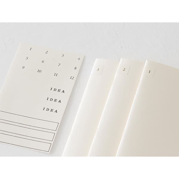 MD Notebook Light - Skrivhäfte - 3 - pack A4 - Linjerad - 6 - Midori - Tidformera