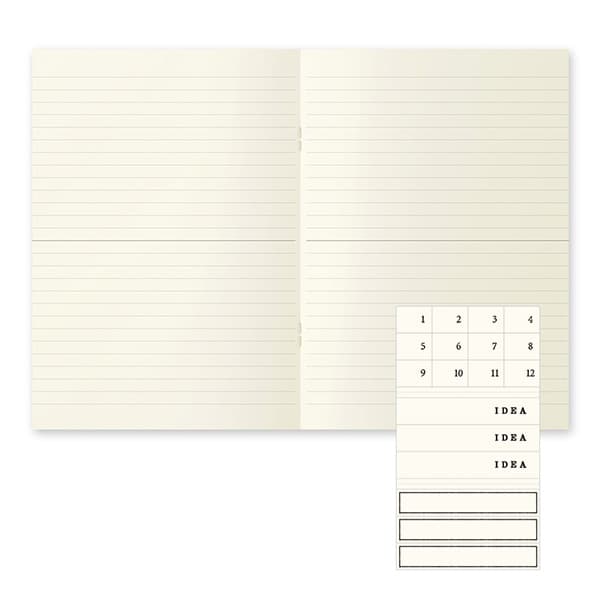 MD Notebook Light - Skrivhäfte - 3 - pack A5 - Linjerad - 3 - Midori - Tidformera
