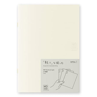 MD Notebook Light - Skrivhäfte - 3 - pack A5 - Linjerad - 1 - Midori - Tidformera