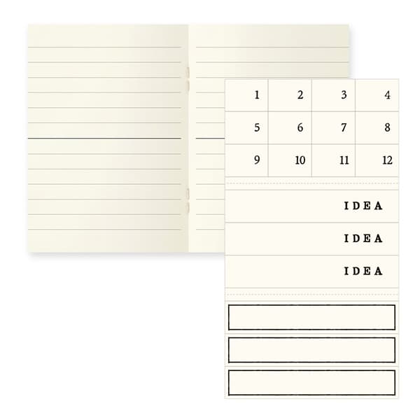 MD Notebook Light - Skrivhäfte - 3 - pack A7 - Linjerad - 3 - Midori - Tidformera