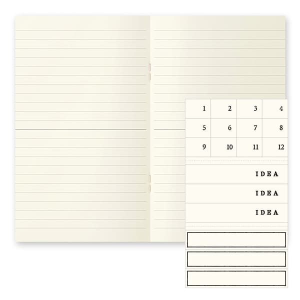 MD Notebook Light - Skrivhäfte - 3 - pack B6 Slim - Linjerad - 3 - Midori - Tidformera