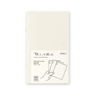 MD Notebook Light - Skrivhäfte - 3 - pack B6 Slim - Olinjerad - 1 - Midori - Tidformera