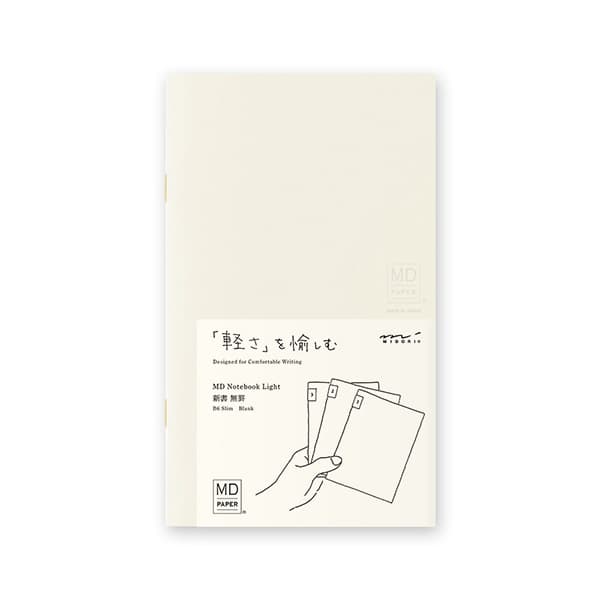 MD Notebook Light - Skrivhäfte - 3 - pack B6 Slim - Olinjerad - 1 - Midori - Tidformera
