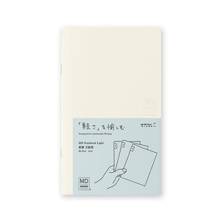 MD Notebook Light - Skrivhäfte - 3 - pack B6 Slim - Rutad - 1 - Midori - Tidformera