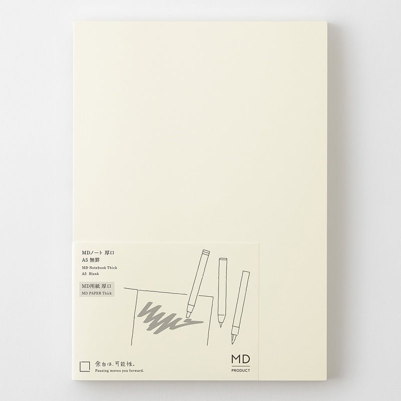 MD Notebook Thick A5 - Blank - 7 - Midori - Tidformera