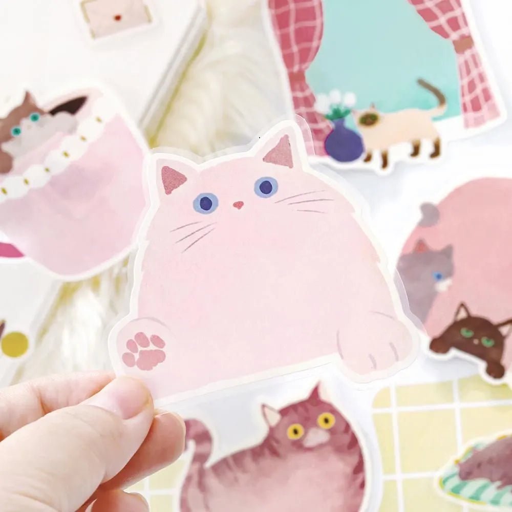 Memo stickers Cat Diary - Pink - 3 - BGM - Tidformera