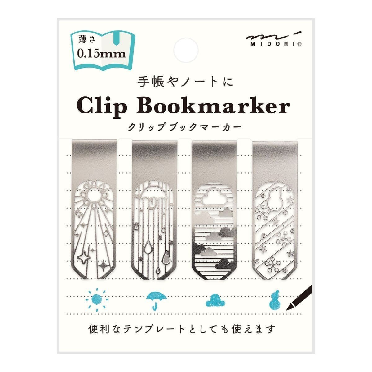 Midori Clip Bookmarker - Weather - Midori - Tidformera
