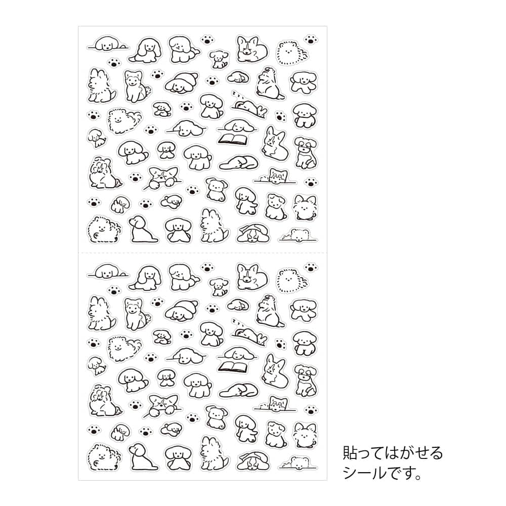 Midori Kalenderstickers - Dog Black & White - 2 - Midori - Tidformera